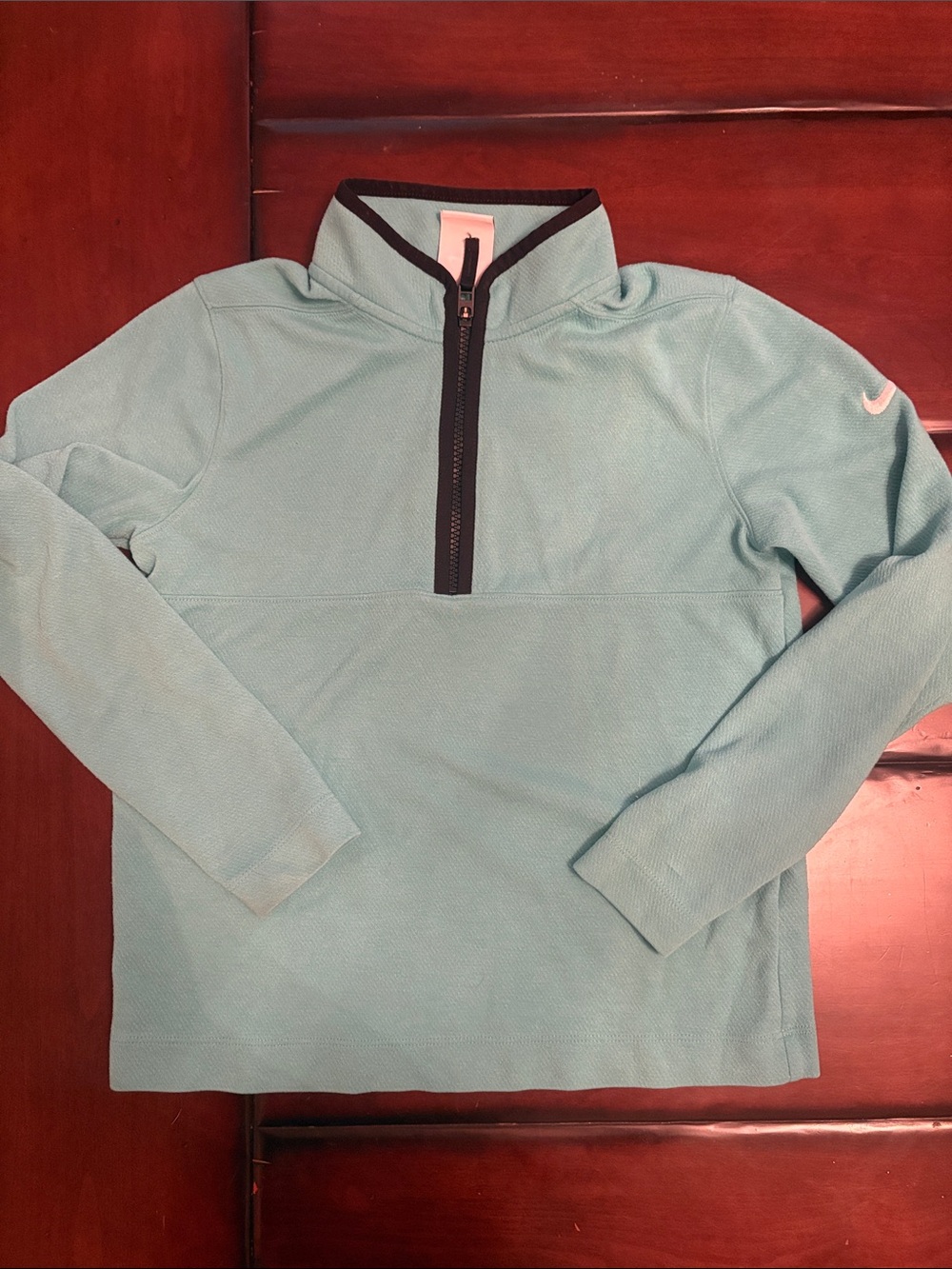 Nike Teal Quarter-Zip Pullover with Black Trim